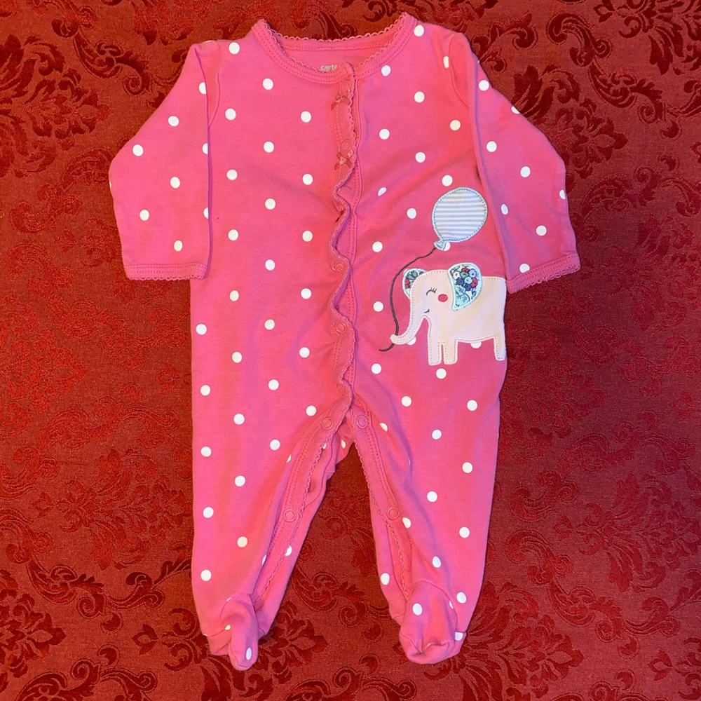 Baby Girl Footie Pajamas Bundle 3M